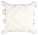 43cm-Tufted-Tassel-Cushion-White Sale