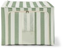 Linen-Look-Collapsible-Box-with-Window-Extra-Large-Green-Stripe Sale