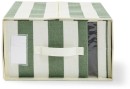 Linen-Look-Bed-Linen-Box-Large-Green-Stripe Sale