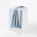 Stripe-Faux-Fur-Throw-Blue Sale