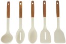 Set-of-5-Silicone-Utensils-with-Acacia-Handles Sale