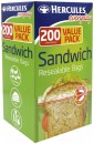 Hercules-ClickZip-Resealable-Sandwich-Bags-200-Pack Sale
