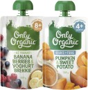Only-Organic-4-Months-6-Months-or-8-Months-Baby-Food-Pouch-120g Sale