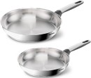 Tefal-Emotion-Stainless-Steel-Uncoated-Twin-Frypan-Pack-24cm-and-28cm Sale