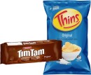 Thins-Chips-150175g-Arnotts-Tim-Tam-Chocolate-Biscuits-165200g-or-CCs-Corn-Chips-175g-Selected-Varieties Sale