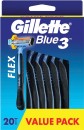 Gillette-Blue-3-Flex-Disposable-Razor-20-Pack Sale