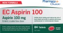 Pharmacy-Choice-EC-Aspirin-100mg-84-Tablets Sale