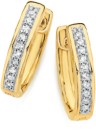 Gold-Plated-Sterling-Silver-Diamond-Hoop-Earrings Sale