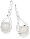 Sterling-Silver-Pearl-Swirl-Drop-Hook-Earrings Sale