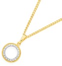 9ct-Gold-Diamond-Open-Circle-Pendant Sale