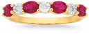 9ct-Gold-Created-Ruby-Diamond-Ring Sale
