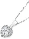 Sterling-Silver-Cubic-Zirconia-Heart-Halo-Pendant Sale
