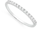 Sterling-Silver-Cubic-Zirconia-Fine-Half-Eternity-Ring-Size-N Sale