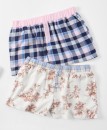 Boyfriend-Contrast-Waistband-Flannel-Shorts Sale
