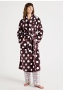 Soho-Fleece-Robe-Raisin-Spot-Print Sale