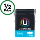 U-by-Kotex-Ultrathins-Maxi-or-Zero-Pads-Pk-8-16 Sale
