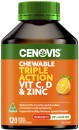 NEW-Cenovis-Chewable-Triple-Action-Vitamin-C-D-Zinc-Tablets-120-Pack Sale
