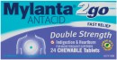 Mylanta-2Go-Antacid-Double-Strength-Lemon-Mint-Flavour-24-Chewable-Tablets Sale