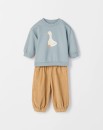 Baby-Organic-Cotton-Fleece-Sweater-Soft-Cord-Pants-2-Piece-Set-Goose Sale