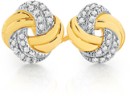 9ct-Gold-Diamond-Overlay-Stud-Earrings Sale