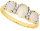 9ct-Gold-White-Opal-Diamond-Trilogy-Ring Sale