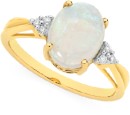 9ct-Gold-Opal-Diamond-Dress-Ring Sale