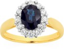 9ct-Gold-Natural-Sapphire-Diamond-Ring Sale