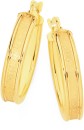 9ct-Gold-4x15mm-Satin-Hoop-Earrings Sale