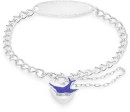 Sterling-Silver-15cm-Bluebird-Padlock-Identity-Bracelet Sale