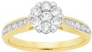 Alora-10ct-Gold-Lab-Grown-Diamond-Cluster-Ring Sale