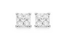 9ct-Gold-Diamond-Square-Stud-Earrings Sale