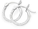 Sterling-Silver-15x13mm-Square-Tube-Hoop-Earrings Sale