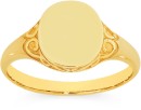 9ct-Gold-Filigree-Oval-Signet-Ring Sale