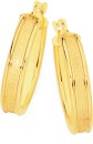 9ct-Gold-4x15mm-Satin-Hoop-Earrings Sale
