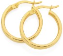 9ct-Gold-4x15mm-Polished-Hoop-Earrings Sale