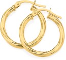 9ct-Gold-15mm-Twist-Hoop-Earrings Sale