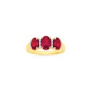 9ct-Gold-Created-Ruby-Diamond-Ring Sale