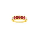 9ct-Gold-Created-Ruby-Diamond-Ring Sale