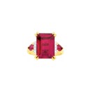9ct-Gold-Created-Ruby-Diamond-Emerald-Cut-Dress-Ring Sale