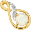 9ct-Gold-White-Opal-and-Diamond-Pendant Sale