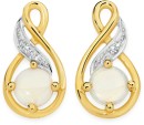 9ct-Gold-White-Opal-and-Diamond-Earrings Sale