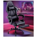 Advwin-Gaming-Chair-Massage-Lumbar-Cushion-Racing-Style-Office-Computer-Chair-Recliner-with-Footrest-Black Sale