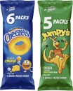 Jumpys-5-Pack-or-Cheezels-6-Pack Sale