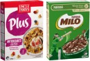 Uncle-Tobys-Plus-Cereal-410-435g-or-Nestl-Milo-Cereal-330-350g-Selected-Varieties Sale