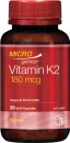 Microgenics-Vitamin-K2-180mcg-30-Capsules Sale