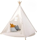 PP-Kids-Portable-IndoorOutdoor-Teepee-Play-Tent-with-Mat-in-White Sale