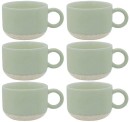 Ecology-Hull-370ml14cm-Stoneware-Cup-in-Seagreen-Pack-of-6 Sale