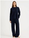 Chloe-Lola-Cosy-Knit-Hole-Crew-Long-Sleeve-Top-Navy Sale