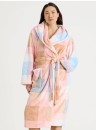 Soho-Fleece-Robe-Check-Print Sale