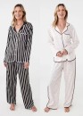 Matte-Satin-Long-Sleeve-Top-and-Pants-Pyjama-Set Sale